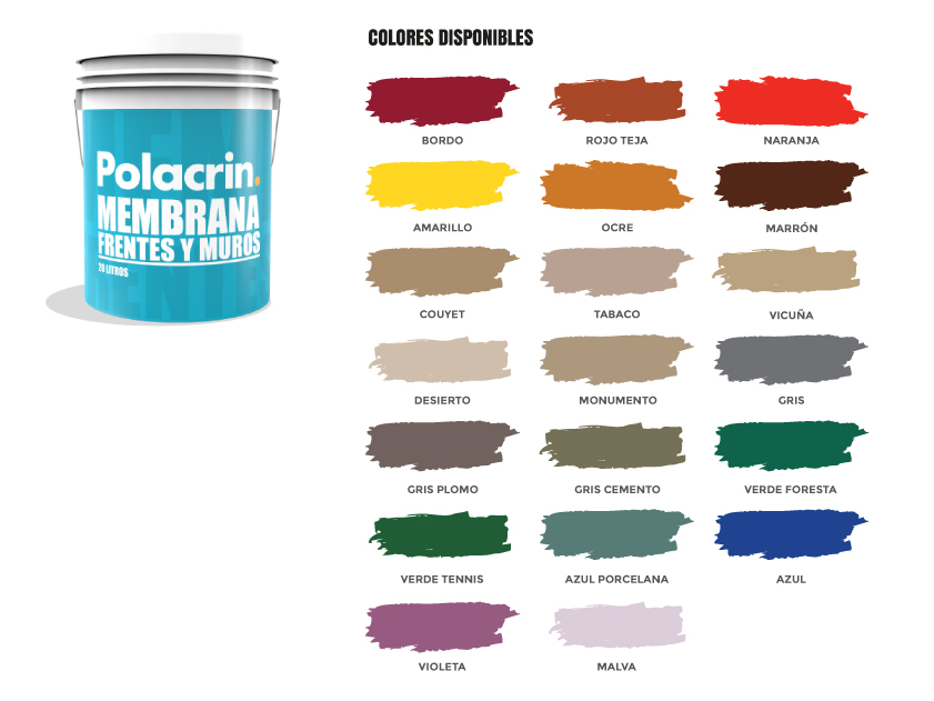 Pinturas polacrin colores